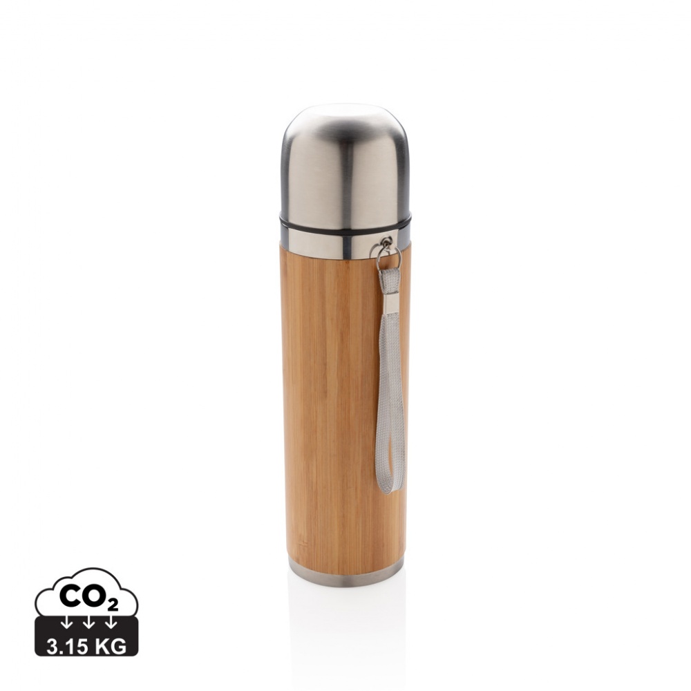 Logotrade promotional giveaway picture of: Bamboo vacuum travel flask