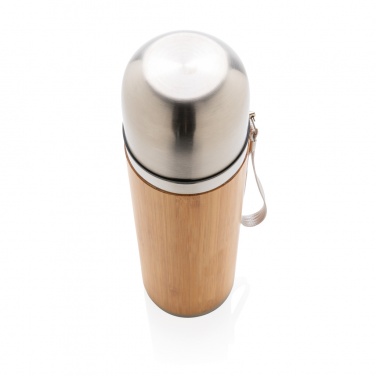 Logo trade advertising product photo of: Bamboo vacuum travel flask