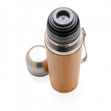 Logotrade promotional gift picture of: Bamboo vacuum travel flask