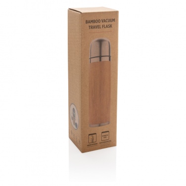 Logotrade promotional item image of: Bamboo vacuum travel flask