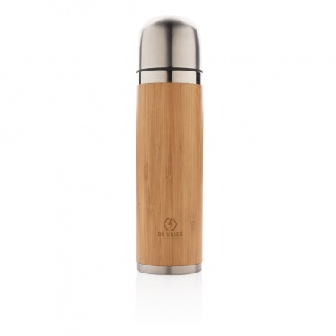 Logo trade promotional merchandise picture of: Bamboo vacuum travel flask