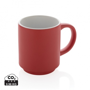 Logo trade promotional giveaways image of: Ceramic stackable mug 180ml