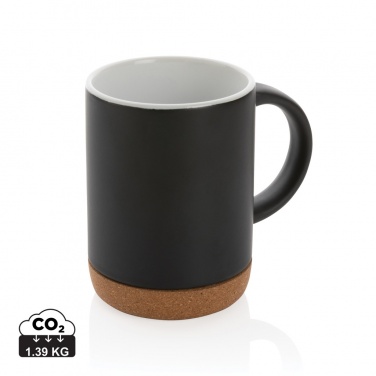 Logo trade promotional giveaway photo of: Ceramic mug with cork base 280ml