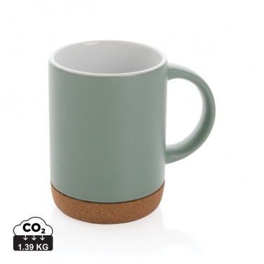 Logo trade promotional items image of: Ceramic mug with cork base 280ml