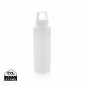 RCS certified recycled PP water bottle with handle, white