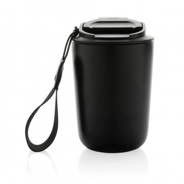 Logo trade corporate gift photo of: Cuppa RCS re-steel vacuum tumbler with lanyard