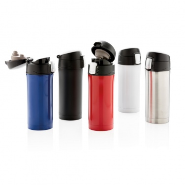 Logotrade corporate gift image of: RCS Recycled stainless steel easy lock vacuum mug