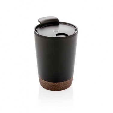 Logo trade business gifts image of: GRS RPP stainless steel cork coffee tumbler