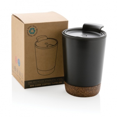 Logo trade promotional items image of: GRS RPP stainless steel cork coffee tumbler