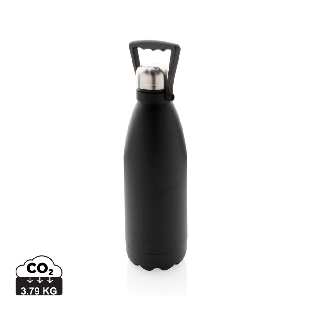 Logo trade promotional gifts image of: RCS Recycled stainless steel large vacuum bottle 1.5L