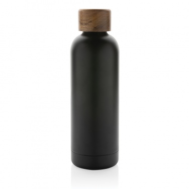 Logo trade advertising products picture of: Wood RCS certified recycled stainless steel vacuum bottle