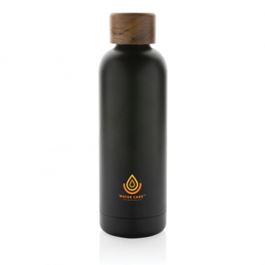 Logotrade promotional giveaways photo of: Wood RCS certified recycled stainless steel vacuum bottle