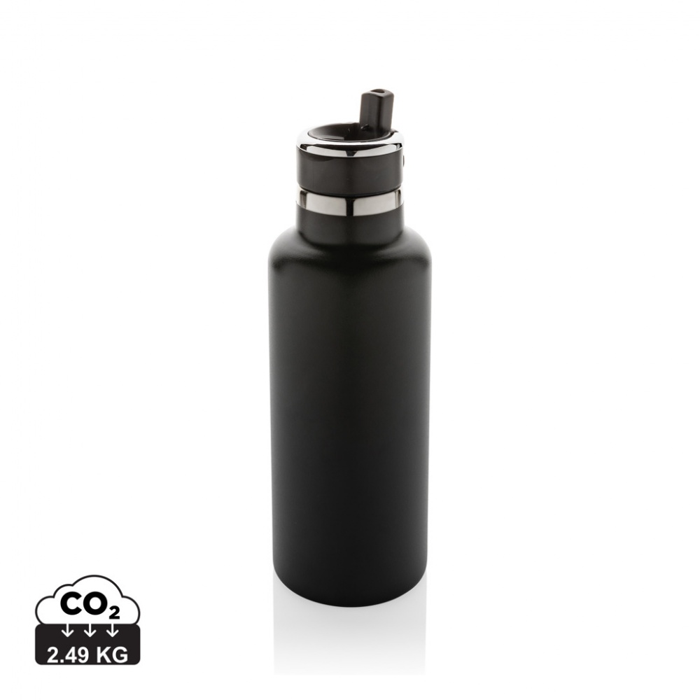 Logo trade corporate gifts image of: Hydro RCS recycled stainless steel vacuum bottle with spout