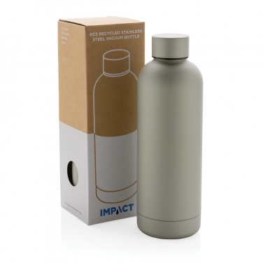 Logo trade business gifts image of: RCS Recycled stainless steel Impact vacuum bottle