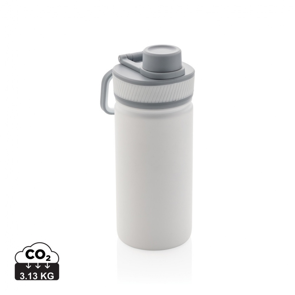 Logo trade advertising products image of: Vacuum stainless steel bottle with sports lid 550ml