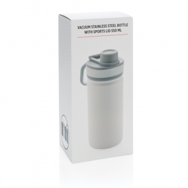 Logo trade corporate gifts picture of: Vacuum stainless steel bottle with sports lid 550ml