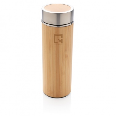 Logotrade advertising products photo of: Leak proof bamboo vacuum bottle