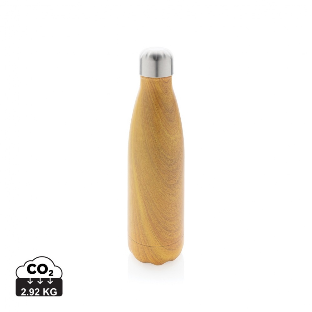 Logotrade advertising product image of: Vacuum insulated stainless steel bottle with wood print