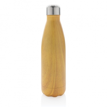 Logotrade business gifts photo of: Vacuum insulated stainless steel bottle with wood print