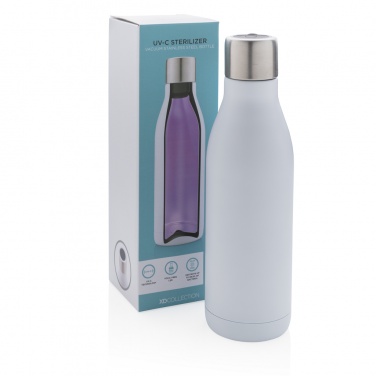 Logo trade corporate gifts picture of: UV-C steriliser vacuum stainless steel bottle