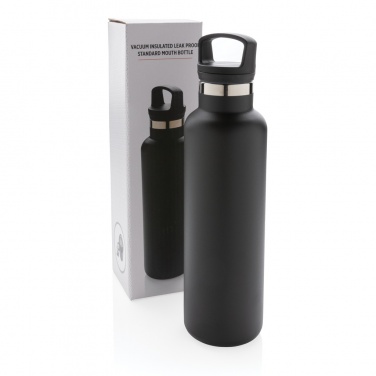 Logo trade business gifts image of: Vacuum insulated leak proof standard mouth bottle