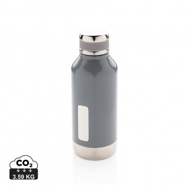 Logo trade corporate gifts image of: Leak proof vacuum bottle with logo plate