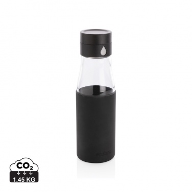 Logotrade promotional merchandise image of: Ukiyo glass hydration tracking bottle with sleeve