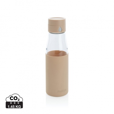 Logotrade promotional product picture of: Ukiyo glass hydration tracking bottle with sleeve