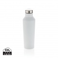 Modern vacuum stainless steel water bottle, white