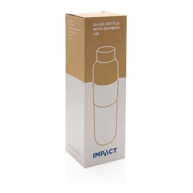 Logotrade corporate gift image of: Impact borosilicate glass bottle with bamboo lid