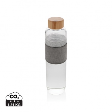 Logo trade promotional giveaways picture of: Impact borosilicate glass bottle with bamboo lid