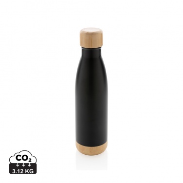 Logotrade promotional giveaways photo of: Vacuum stainless steel bottle with bamboo lid and bottom