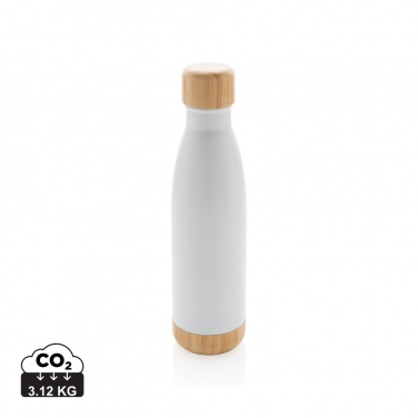 Logotrade corporate gifts photo of: Vacuum stainless steel bottle with bamboo lid and bottom