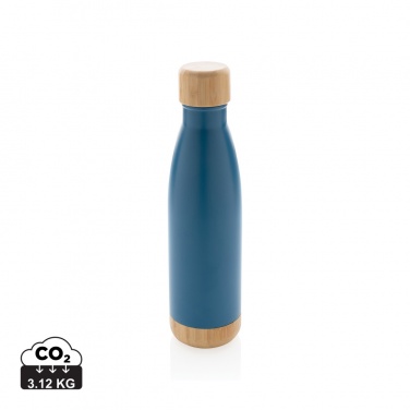 Logotrade promotional giveaway image of: Vacuum stainless steel bottle with bamboo lid and bottom