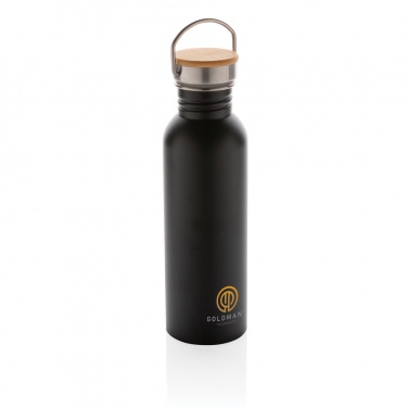 Logo trade promotional product photo of: Modern stainless steel bottle with bamboo lid