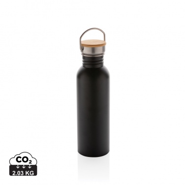 Logotrade promotional gift image of: Modern stainless steel bottle with bamboo lid