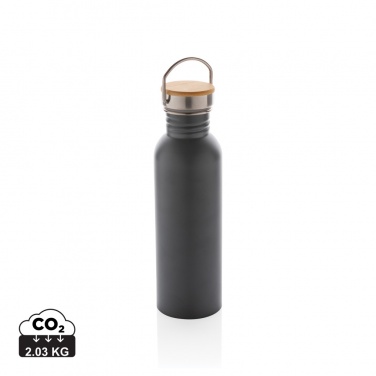 Logotrade promotional giveaway picture of: Modern stainless steel bottle with bamboo lid