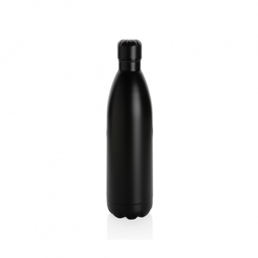 Logo trade business gifts image of: Solid colour vacuum stainless steel bottle 1L