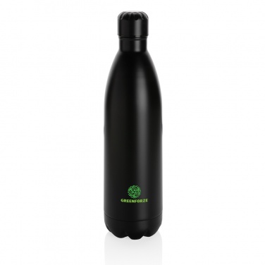 Logo trade promotional item photo of: Solid colour vacuum stainless steel bottle 1L