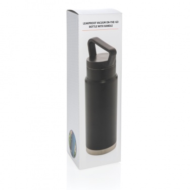 Logo trade promotional giveaways image of: Leakproof vacuum on-the-go bottle with handle