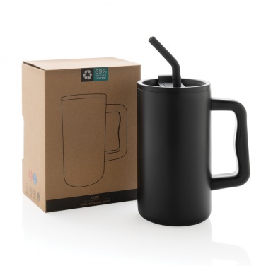 Logo trade advertising products picture of: Cube RCS certified recycled steel mug 800ml