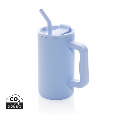 Logo trade promotional giveaway photo of: Cube RCS certified recycled steel mug 800ml