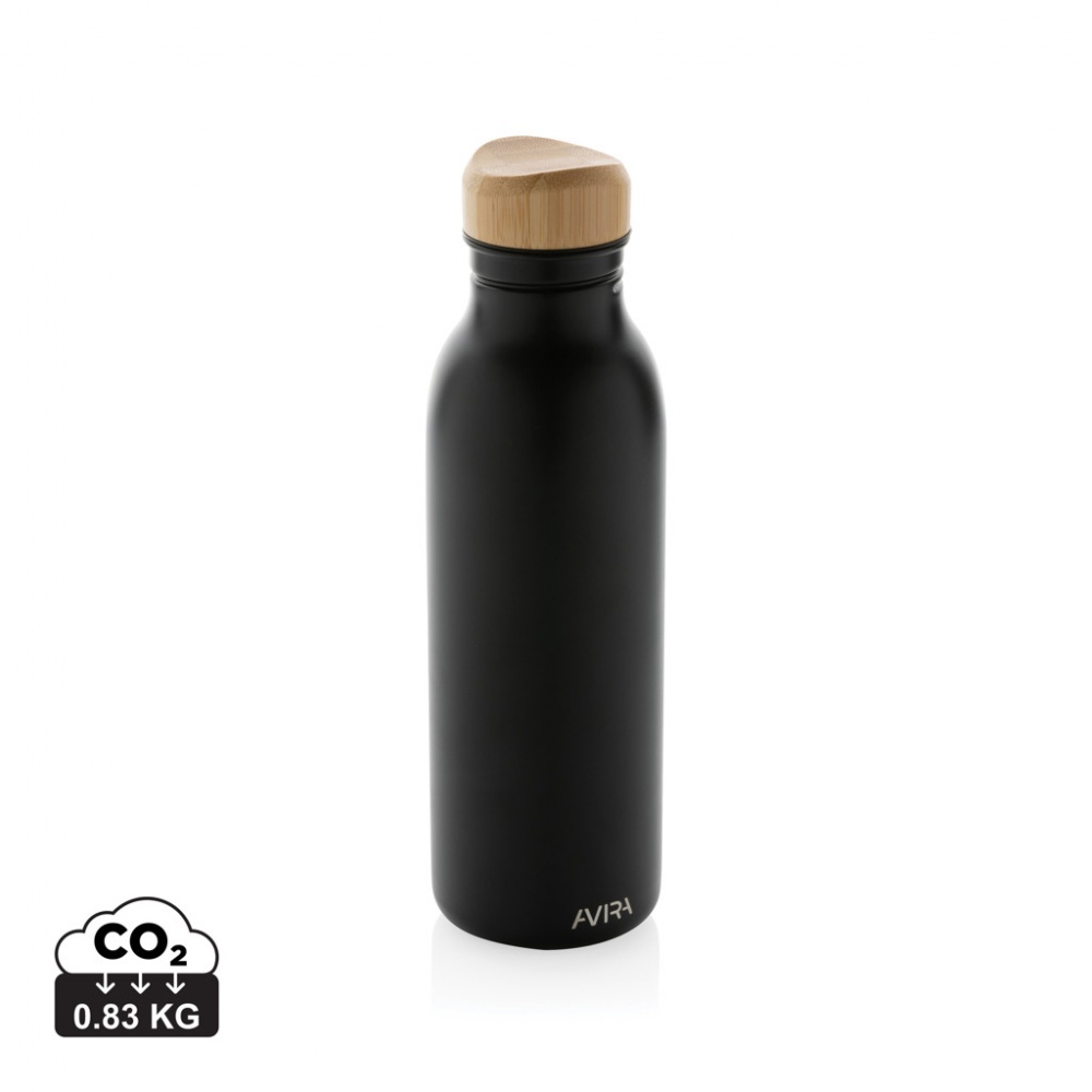 Logo trade promotional merchandise photo of: Avira Alcor RCS Re-steel single wall water bottle 600 ML