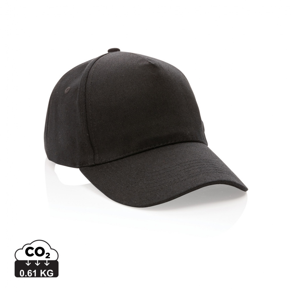 Logo trade corporate gifts picture of: Impact 5panel 280gr Recycled cotton cap with AWARE™ tracer