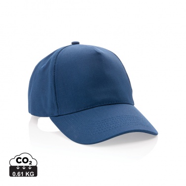 Logo trade corporate gifts image of: Impact 5panel 280gr Recycled cotton cap with AWARE™ tracer