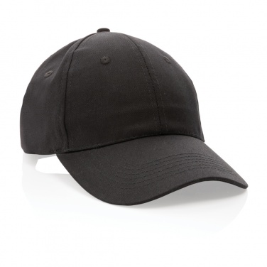 Logo trade corporate gift photo of: Impact 6 panel 190gr Recycled cotton cap with AWARE™ tracer