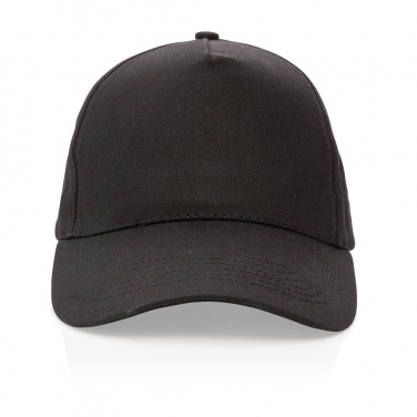 Logo trade promotional gifts image of: Impact 5 panel 190gr Recycled cotton cap with AWARE™ tracer