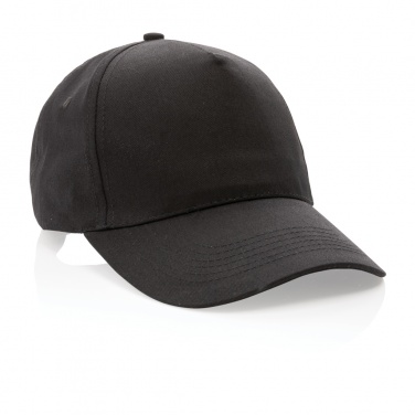 Logo trade promotional gifts image of: Impact 5 panel 190gr Recycled cotton cap with AWARE™ tracer