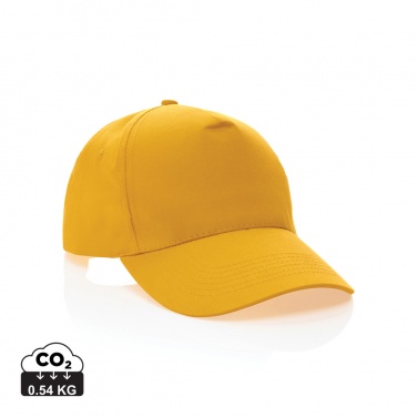 Logotrade promotional giveaway image of: Impact 5 panel 190gr Recycled cotton cap with AWARE™ tracer