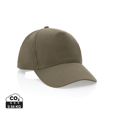 Logotrade business gift image of: Impact 5 panel 190gr Recycled cotton cap with AWARE™ tracer